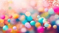 Abstract Pastel Rainbow Lights in Soft Focu. bokeh lights. Generative AI Royalty Free Stock Photo