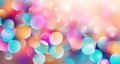 Abstract Pastel Rainbow Lights in Soft Focu. bokeh lights. Generative AI Royalty Free Stock Photo