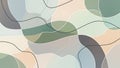 Abstract Pastel Shapes Pattern Organic Modern Background with Wavy Lines Soft Muted Color Texture Royalty Free Stock Photo