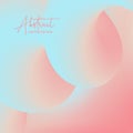 Abstract pastel pink, cyan vector trendy background with fluid gradient 3d shapes, liquid colors. Isolated fluid design elements. Royalty Free Stock Photo