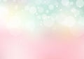 Abstract pastel sweet color blurred background with bokeh and glitter