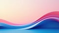 Abstract pastel wave composition layered curves and smooth transitions of pink and blue hues. Generative AI Royalty Free Stock Photo