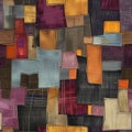Abstract Patchwork Quilt Background with Vibrant Textile Pieces Royalty Free Stock Photo