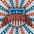 Abstract patriotic background with shield