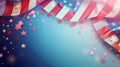 Abstract patriotic red white and blue glitter sparkle explosion background for celebrations, voting, July fireworks Royalty Free Stock Photo