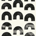 Abstract Pattern of Arches in Black and White for Modern Decor Royalty Free Stock Photo