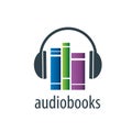 Audiobook. Vector logo template Royalty Free Stock Photo