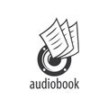 Audiobook. Vector logo template Royalty Free Stock Photo