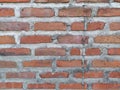abstract pattern background of the arrangement of red bricks on the wall Royalty Free Stock Photo