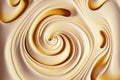 Abstract pattern background of swirling paint cream beige color. Generative AI