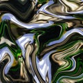 Abstract pattern background with zigzag and waves in blue, green and black tones. Artistic image processing created by spring croc Royalty Free Stock Photo