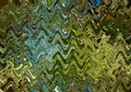 Abstract pattern background with zigzag and waves in blue, green and brown tones. Artistic image processing created