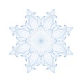 Abstract pattern. Beautiful snowflake. Decorative ornament. Mandala. background.