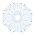 Abstract pattern. Beautiful snowflake. Decorative ornament. Mandala. Vector background.