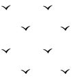 Abstract pattern with birds, v-pattern background, vector illustration, handdrawn birds