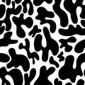 Abstract pattern of black spots on a white background.A mottled pattern of ovals and curves.Abstract style Royalty Free Stock Photo