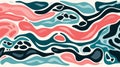 an abstract pattern with blue pink and black swirls Royalty Free Stock Photo