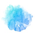 Abstract pattern with blue watercolor cloud on white background. Royalty Free Stock Photo