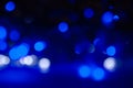 Abstract pattern of bokeh garland lights on a dark background Royalty Free Stock Photo