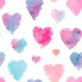 Abstract pattern with bright polygonal hearts