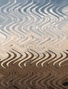 Abstract pattern in brown and blue tones. Artistic zigzag image processing created by landscape photo. Beautiful multicolor Royalty Free Stock Photo