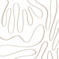 abstract pattern with brown geometric tangled lines on white background for story. Stylish Vector doodle calligraphic Royalty Free Stock Photo