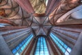 Abstract pattern ceiling in German church