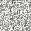 Abstract pattern with chaotic black strokes