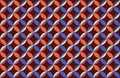 Abstract pattern of circles composed from geometrical shapes