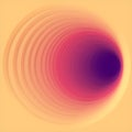 Abstract pattern of circles going deep. Bright background. 3d rendering digital illustration