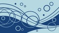 Abstract pattern of circles and waves design vector design Generative AI Royalty Free Stock Photo