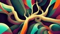 Abstract pattern color background vein curves