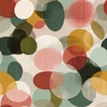 Abstract Pattern of Colorful Circles and Shapes on Light Background Royalty Free Stock Photo