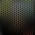 Abstract pattern with colorful hexagons.