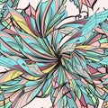 Abstract pattern colorful ornamental floral wings design Royalty Free Stock Photo