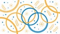 Abstract pattern of colorful overlapping rings, dynamic modern design vector design Generative AI Royalty Free Stock Photo