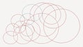 Abstract pattern of concentric and overlapping circles. vector design Generative AI Royalty Free Stock Photo
