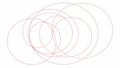 Abstract pattern of concentric and overlapping circular lines vector design Generative AI Royalty Free Stock Photo