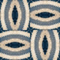 Abstract pattern from crocheted parts of the Mat Royalty Free Stock Photo