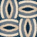 Abstract pattern from crocheted parts of the Mat