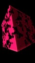 Abstract pattern, 3D cube, spatial corrosion, 3d rendering
