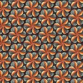 Abstract pattern of 3d rendering simple geometric stylized flowers. Trendy design element. Digital illustration Royalty Free Stock Photo