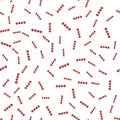 Abstract pattern of dots red line