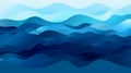 Abstract Blue Sea Waves Pattern Decorative Ocean Background Royalty Free Stock Photo