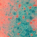 Abstract pattern featuring blue and pink organic shapes resembling Royalty Free Stock Photo