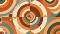 Earth tone concentric circles abstract pattern background Royalty Free Stock Photo