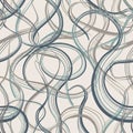 Abstract pattern featuring intertwining, curved lines in shades Royalty Free Stock Photo