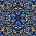 Abstract pattern featuring a kaleidoscope of layered, angular shapes Royalty Free Stock Photo