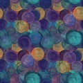 Abstract pattern featuring overlapping circles of various sizes. Dominant colors Royalty Free Stock Photo
