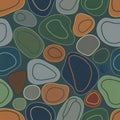 Abstract pattern featuring overlapping, irregular, rounded shapes Royalty Free Stock Photo